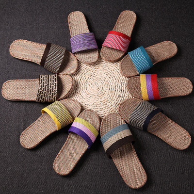 Hand-Woven Pattern Slippers